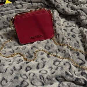 Steve Madden Mini Bag in Bold Red with Gold Chain